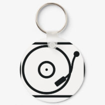 record player turntable icon keychains