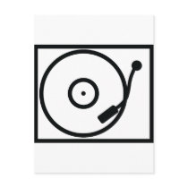 record player turntable icon postcards
