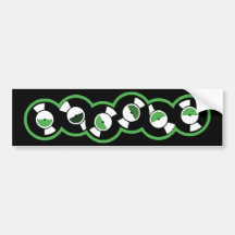 Record Row Green Bumper Sticker