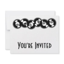 Record Row Grey invitations by atomic50s Record Row Grey invitations