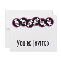 Record Row Pink invitations by atomic50s Record Row Pink invitations