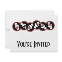 Record Row Red invitations by atomic50s Record Row Red invitations