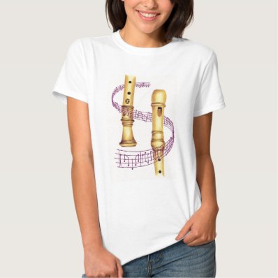 Recorder and Music T-shirt
