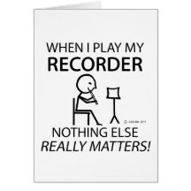 Recorder Nothing Else Matters Greeting Cards