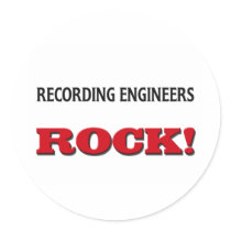 Recording Engineers Rock Round Stickers