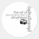 Recording Life's Dimensions Round Stickers