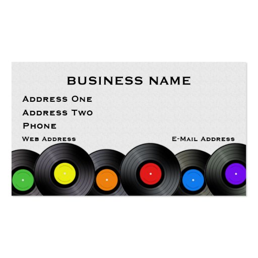 Recording- Music Business Card (front side)