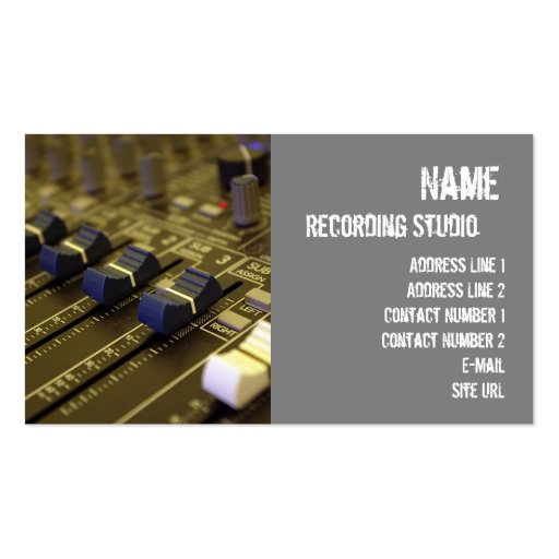 Recording Studio Business Card Pack Of Standard Business Cards Zazzle