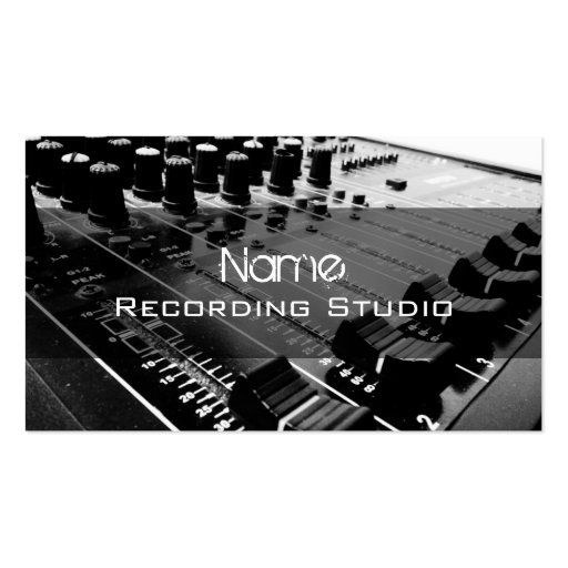 Recording Studio Business Card Zazzle