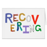 Recovering healing new beginning funky word art cards