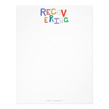 Recovering healing new beginning funky word art personalized letterhead