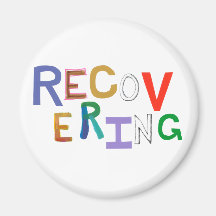 Recovering healing new beginning funky word art magnets