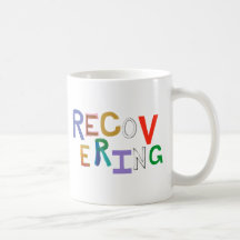 Recovering healing new beginning funky word art mugs
