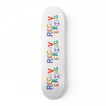 Recovering healing new beginning funky word art skateboards