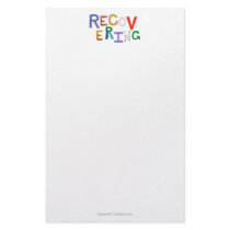 Recovering healing new beginning funky word art stationery paper