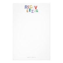 Recovering healing new beginning funky word art stationery paper