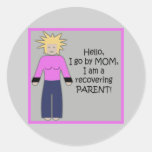 Recovering Mom Pink Stickers