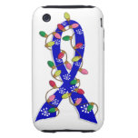Rectal Cancer Christmas Lights Ribbon Iphone 3 Tough Cover