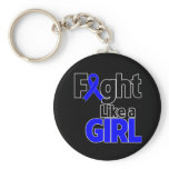 Rectal Cancer Fight Like a Girl keychains