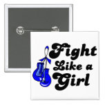 Rectal Cancer Fight Like A Girl Motto buttons