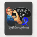Rectal Cancer Fight Like a Girl Rosie The Riveter Mouse Pads