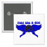 Rectal Cancer Fight Like A Girl Wings buttons