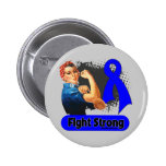 Rectal Cancer Fight Strong Rosie Riveter buttons