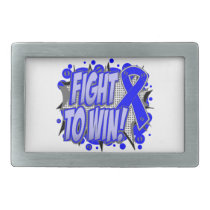 Rectal Cancer Fight To Win Rectangular Belt Buckles