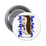 Rectal Cancer Hope Fight Like A Girl buttons