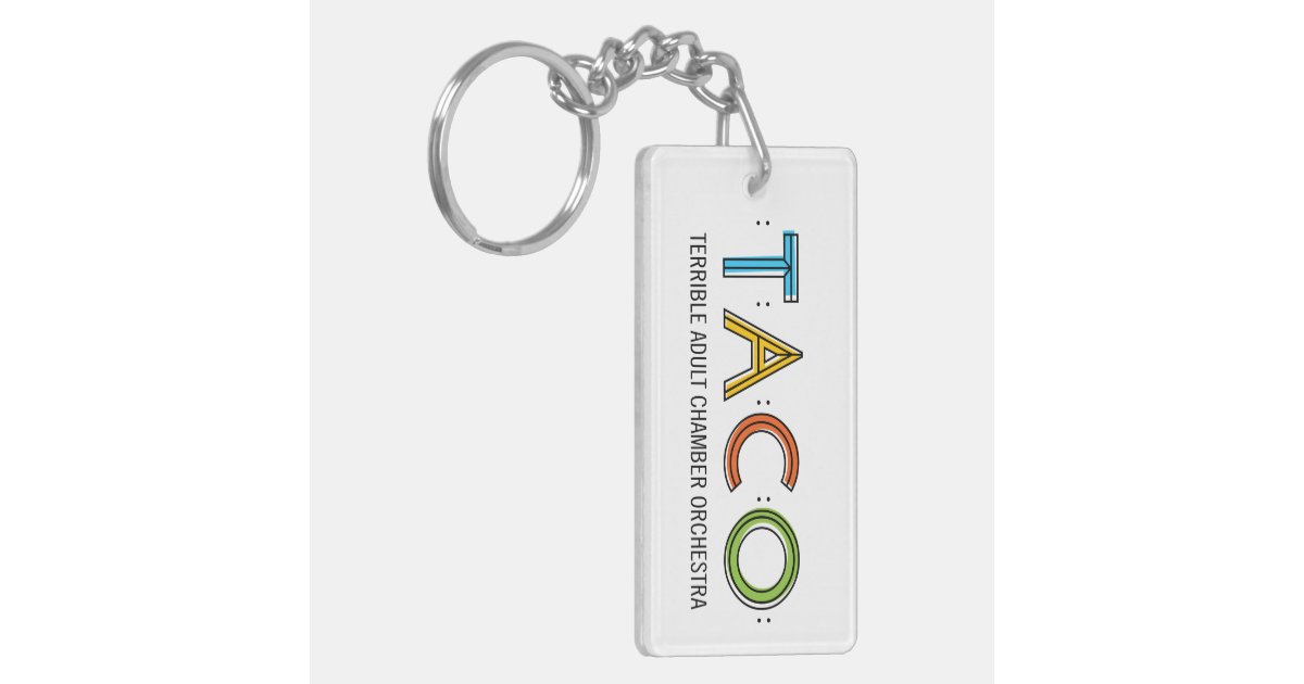 rectangle double sided taco keychain zazzle rectangle double sided taco keychain zazzle