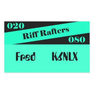 Rectangle Riff Rafter's Sticker 2 sticker
