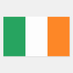 Rectangle sticker with Flag of Ireland