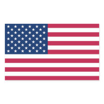 Rectangle sticker with Flag of  U.S.A. stickers