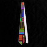 Rectangles and Lines Colorful Tie ties