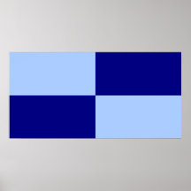 Rectángulos azules claros y azul marino posters