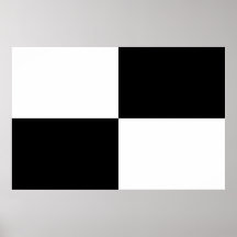 Rectángulos blancos y negros poster