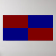 Rectángulos rojo oscuro y azules impresiones