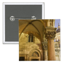 Rector's Palace Arches with Dubrovnik Cathedral Pinback Button