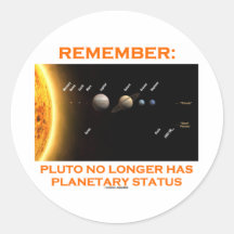 Recuerde: Plutón tiene no más situación planetaria Pegatina