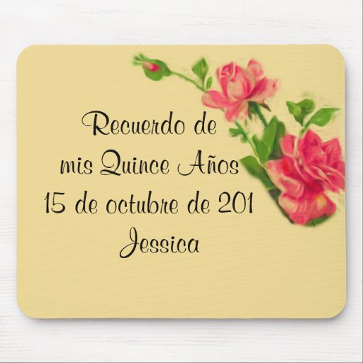 Recuerdo de mis 15 años Mousepad | Zazzle