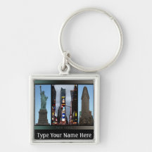 Recuerdo personalizado llavero de Nueva York Nueva