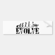 Recumbent Bicycle Evolution Fun Sports Art Bumper Stickers