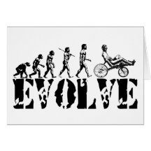 Recumbent Bicycle Evolution Fun Sports Art Cards
