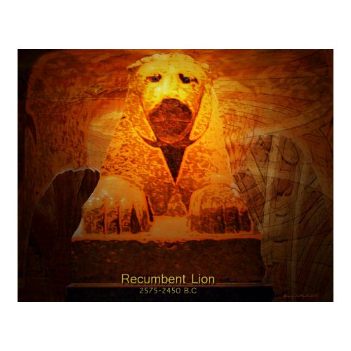 Recumbent Lion print
