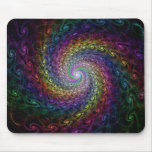 recursive rainbow spiral mouse pad