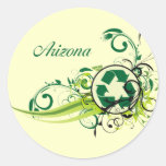 Recycle Arizona Round Stickers