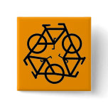 Recycle Bicycle Logo Symbol Button