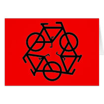 Recycle Bicycle Logo Symbol Greeting Card