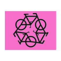 Recycle Bicycle Logo Symbol Postcards