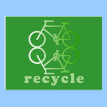 ReCycle Bicycling Art Products postcards